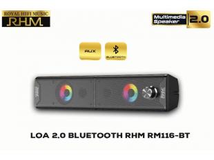 Loa 2.0 Bluetooth RHM RM116-BT - Bluetooth 5.0 Mới nhất 2022 Kết hợp loa 2.0 và Soundbar